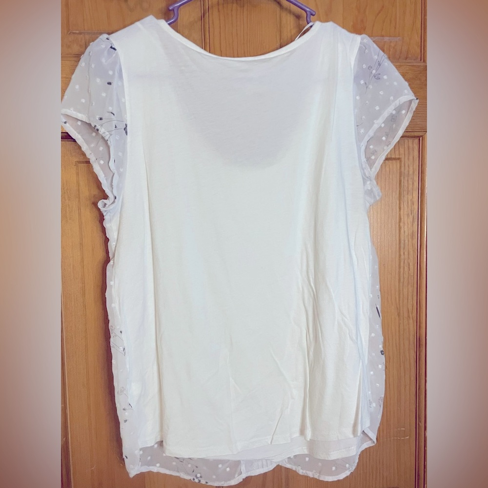 White with little flowers shirt